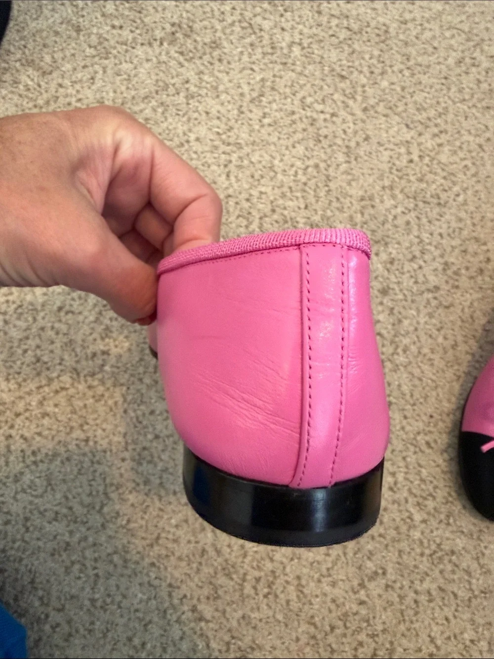 Chanel Pink & Black Ballet Shoes, 38 (8)